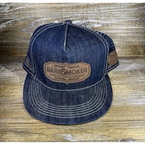 Drew Estate Hat Barn Smoker Denim‎ Blue Snapback Trucker Cap VIP NWT